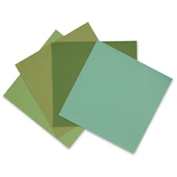 Frosted Craft Paper - Succulent color sheets shown in fan