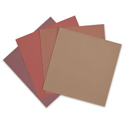 Frosted Craft Paper - Stone Fruit color sheets shown in fan