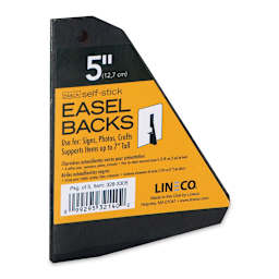 Lineco Self-Stick Easel Backs - 5", Black, Self-Stick, Pkg of 5
