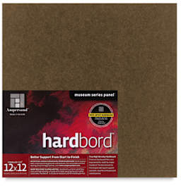 Ampersand Hardbord - Front view of square panel with label