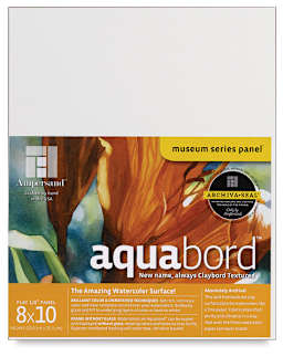 Ampersand Aquabord - Front view of 8" x 10" flat panel with label