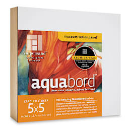 Ampersand Aquabord Panel - 5" x 5", 2" Cradled