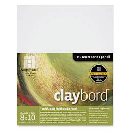 Ampersand Claybord - 8'' x 10'', 2'' Deep Cradled