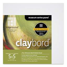 Ampersand Claybord - 5'' x 5'', 1-1/2'', Cradled