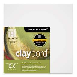 Ampersand Claybord - 6'' x 6'', 1-1/2'' Cradled