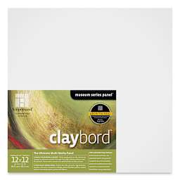 Ampersand Claybord - 12'' x 12'', 1-1/2'' Cradled