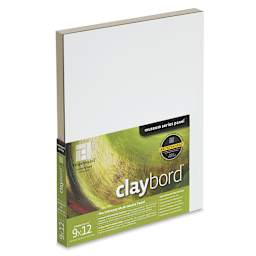 Ampersand Claybord - 9'' x 12'', 3/4'' Cradled (side view)