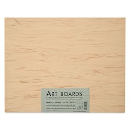 Art Boards Natural Maple Panel - 11" x 14", 1" Cradle - front in packaging
