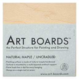 Art Boards Natural Maple Panel - 4" x 4", uncradle - front in package