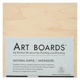 Art Boards Natural Maple Panel - 6" x 6", uncradle - front in packaging
