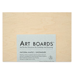 Art Boards Natural Maple Panel - 5" x 7", uncradle - front in packaging