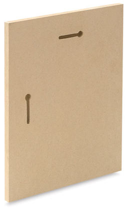 Art Boards Natural Fiber Painting Panels - Back of board showing dovetail slots
