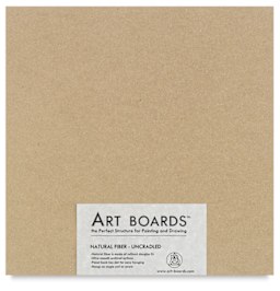 Art Boards Natural Fiber Painting Panels - Front view of board with label
