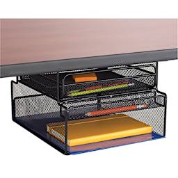 Hanging Desk Organizers - Mounted below desk with Book Box, Supply Drawer and Pencil Tray 