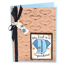 Sizzix Foil Adhesive Sheets - Card shown with Foil Adhesive decoration on front