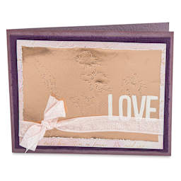 Sizzix Foil Adhesive Sheets - Die cut sheet shown on card