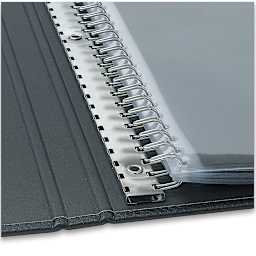 Prat Laser Refillable Spiral-Books - Closeup of spiral binding system