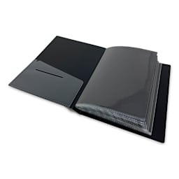 Itoya Original Art Profolio - 6" x 4", Black, Portrait, 24 Pages