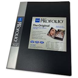 Itoya Original Art Profolio - 12" x 9", Black, Portrait, 24 Pages