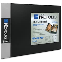 Itoya Original Art Profolio - 8-1/2" x 11", Black, Landscape, 24 Pages