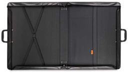 Prat Start 2 Portfolios - Open Portfolio showing inside pocket and holding straps