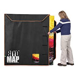 BIYOMAP Art Protection Case, Orange Border, Shown In Use For Scale