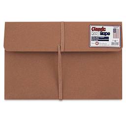 Star Products Red Wallet Tie Closure Portfolios - Front view of tied Portfolio
