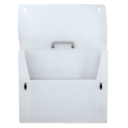 Prat Start 0 Essential Portfolio - Front view of White Portfolio with top flap raised