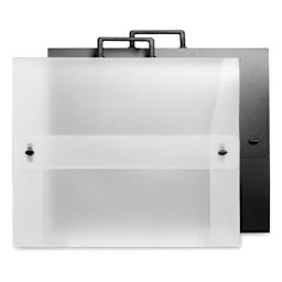 Prat Start 0 Essential Portfolio - Black and Translucent Portfolios standing upright

