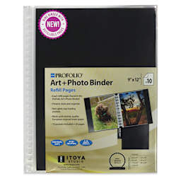 Itoya Superclear Refill Pages - 9" x 12", Pkg of 10, front of packaging