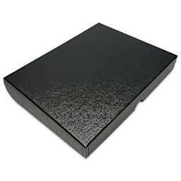 Lineco Folio Archival Storage Box - Metallic Black, 9" x 12", at an angle