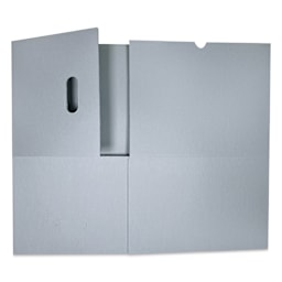 Lineco Archival Record Storage Box - Blue Gray, 12" x 15" x 10", flat and unassembled