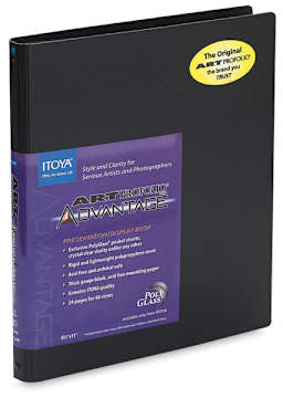 Itoya Art Profolio Advantage Presentation Books - Angle view of Book showing label
