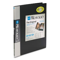 Itoya I-Series Art Profolio - 8 1/2" x 11", Black, Portrait, 12 Pages