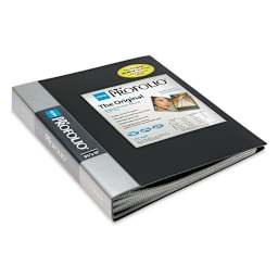 Itoya I-Series Art Profolio - 8 1/2" x 11", Black, Portrait, 60 Pages