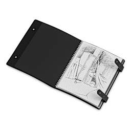 Leather Spiral Presentation Books - Angled view of open Presentation Book