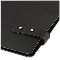 Leather Spiral Presentation Books - Closeup of Double Tab
