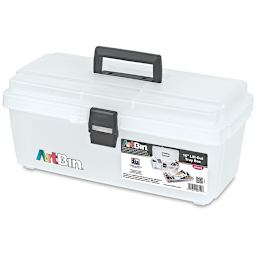 ArtBin Essentials Lift-Out Tray Boxes - 16" Long, Translucent Clear (box closed)