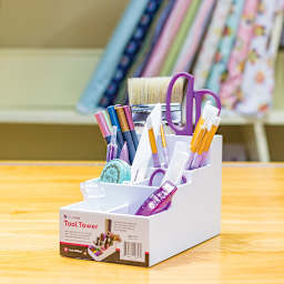 Totally Tiffany Desk Maid Tool Tower filled with craft supplies (not included)