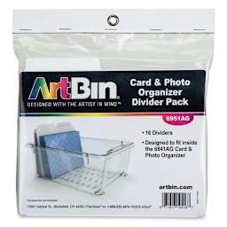 ArtBin Card and Photo Organizer Dividers - Pkg of 16 (front of package)
