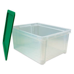 Dial Industries Tuft Tote with Lid - Large, Green Lid with lid removed