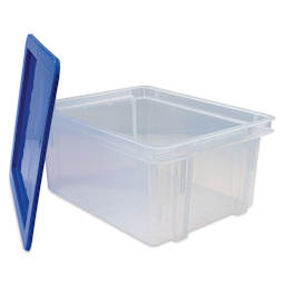 Dial Industries Tuft Tote with Lid - Medium, Blue Lid with lid removed