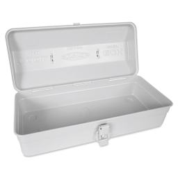 Toyo Camber-Top Y-350 Toolbox - White, 14" x 5.9" x 4.3", lid open