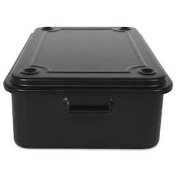Toyo Stackable Storage Box T-150 - Black, 6" x 4" x 2", front of box
