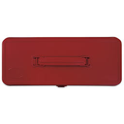 Toyo Trunk Shape T-320 Toolbox - Red, 12.5" x 4.9" x 3.3", top of box