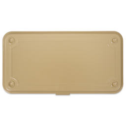 Toyo Stackable Storage Box T-190 - Beige, 8" x 4" x 2", top of box
