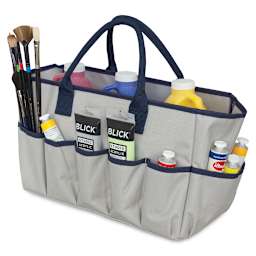 Itoya ProFolio Entourage Large Tote Bag - Right angle view shown filled with paints and brushes