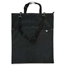 Prat Dual-Size Portfolio - Upright showing outside zipper compartment
