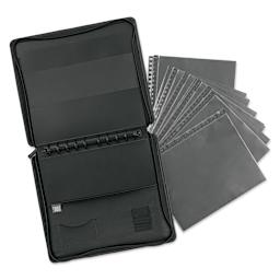 Prat Start 370 Modular Presentation Case - 11" x 8-1/2", open with sheets out of case