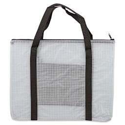 Alvin Deluxe Mesh Bag - 12" x 16" - Back view of empty mesh bag with tag